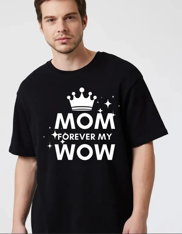 Black_Cotton_Blend_Trendy_Mom_Woww_T-Shirt_For_Men