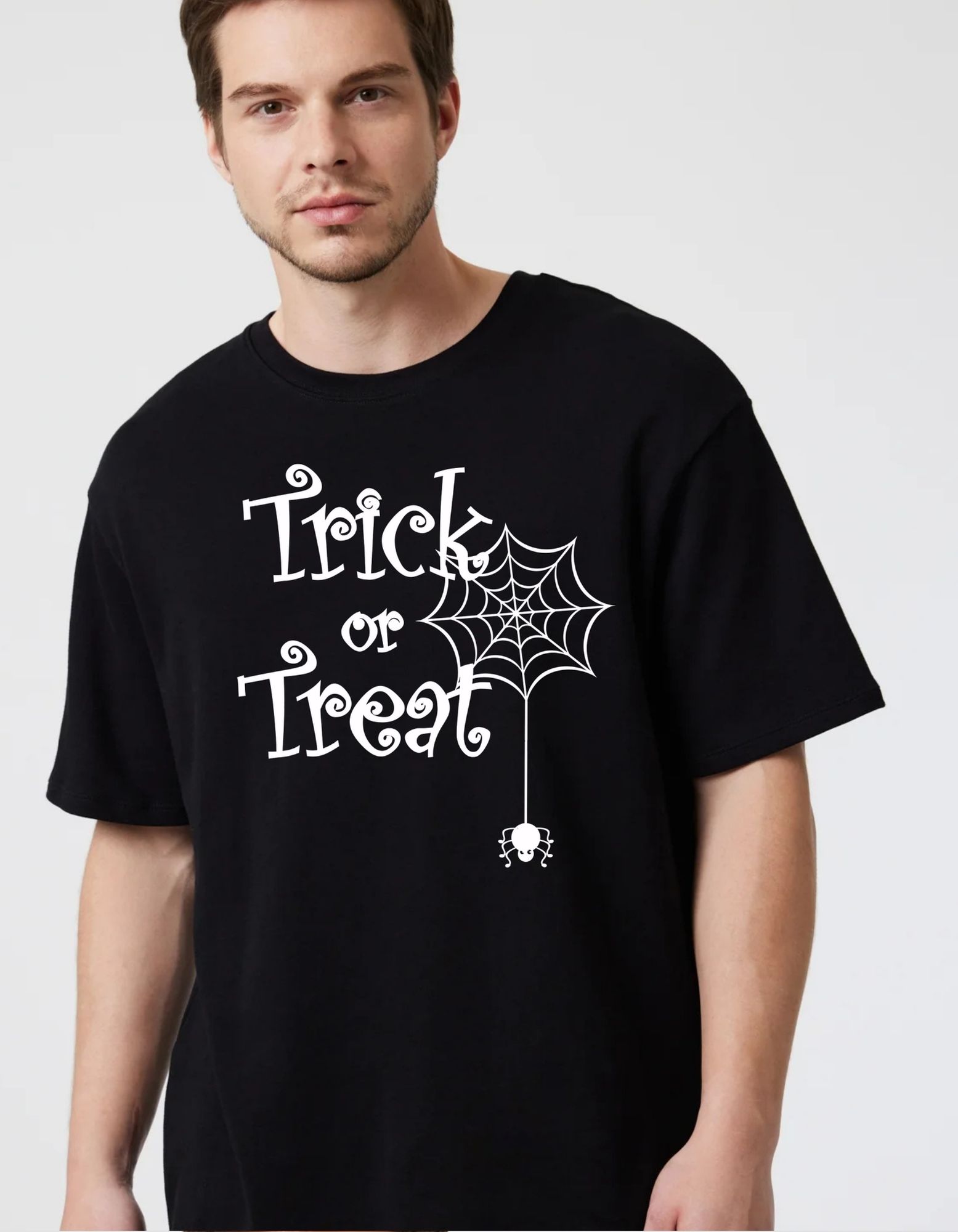 Black_Cotton_Blend_Trendy_Trickortreat_T-Shirt_For_Men