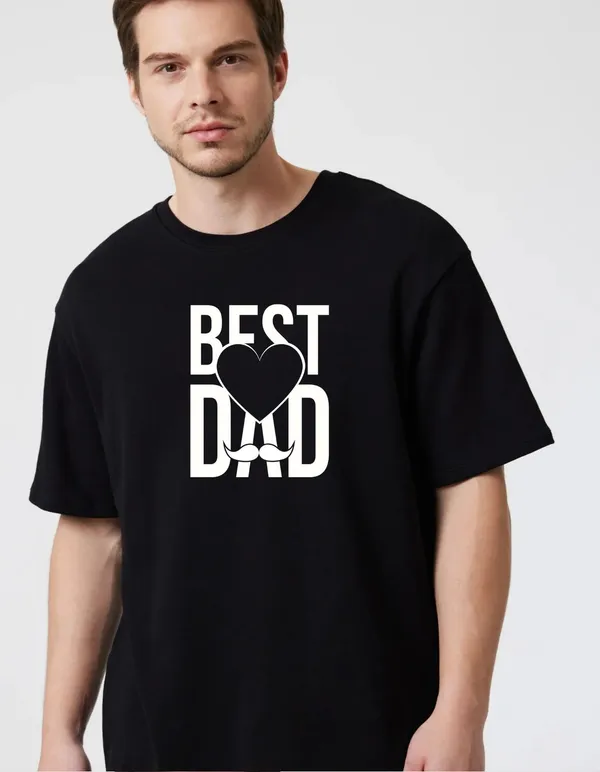 Black_Cotton_Blend_Trendy_Best_Dad_T-Shirt_For_Men