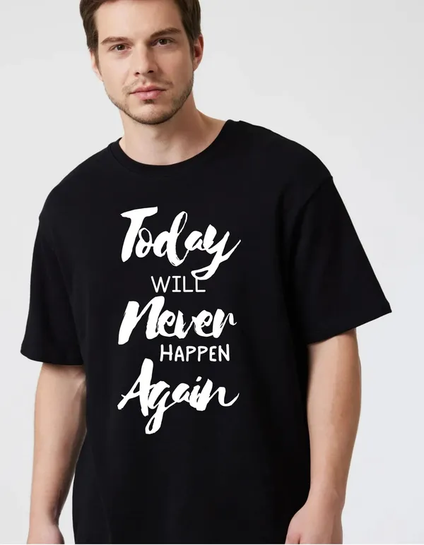 Black_Cotton_Blend_Trendy_Today_Will_T-Shirt_For_Men