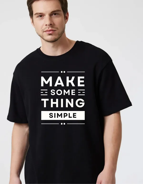 Black_Cotton_Blend_Trendy_Make_Something_T-Shirt_For_Men