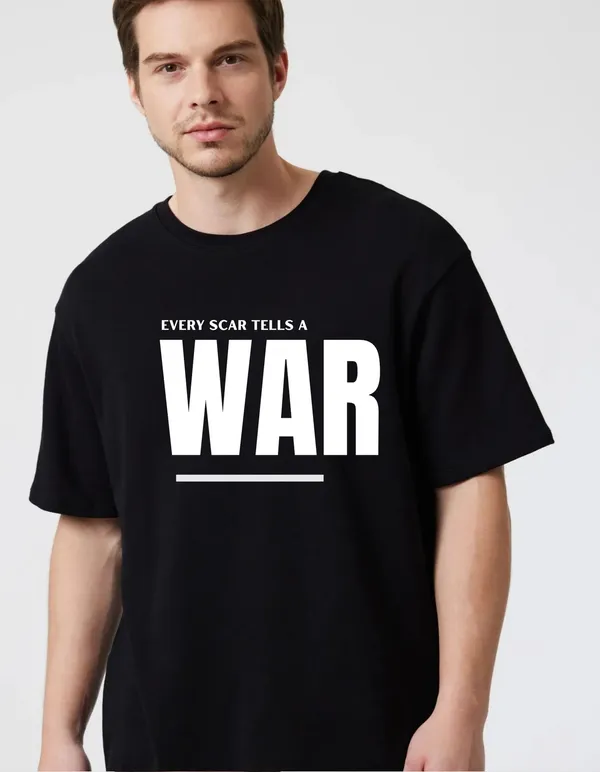 Black_Cotton_Blend_Trendy_War_T-Shirt_For_Men