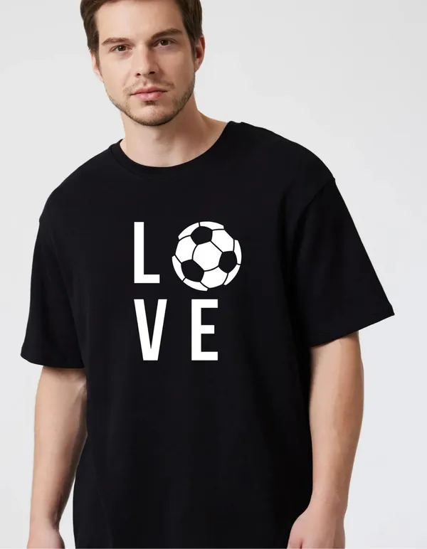 Black_Cotton_Blend_Trendy_Love_T-Shirt_For_Men