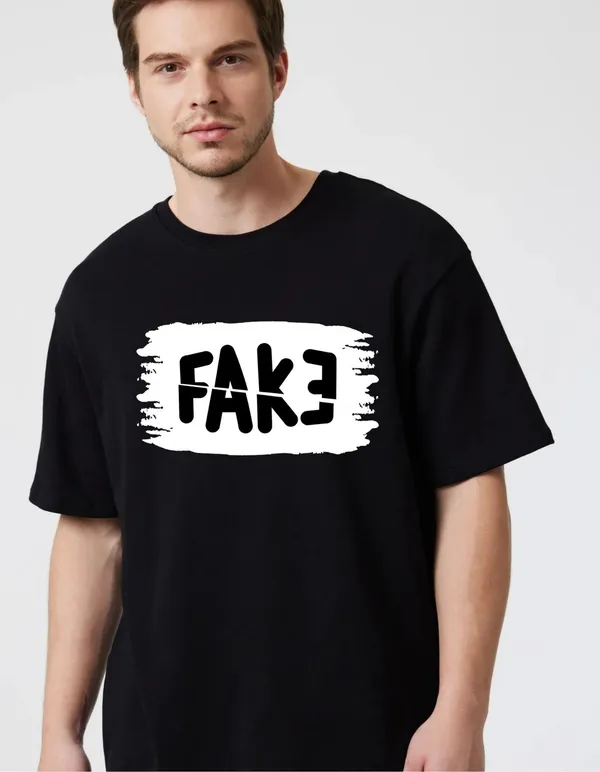 Black_Cotton_Blend_Trendy_Fake_T-Shirt_For_Men