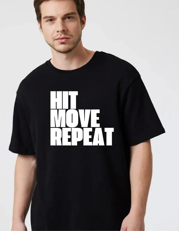 Black_Cotton_Blend_Trendy_Hitt_Move_Repeat_T-Shirt_For_Men