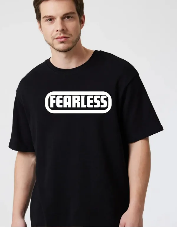 Black_Cotton_Blend_Trendy_Fearless_T-Shirt_For_Men
