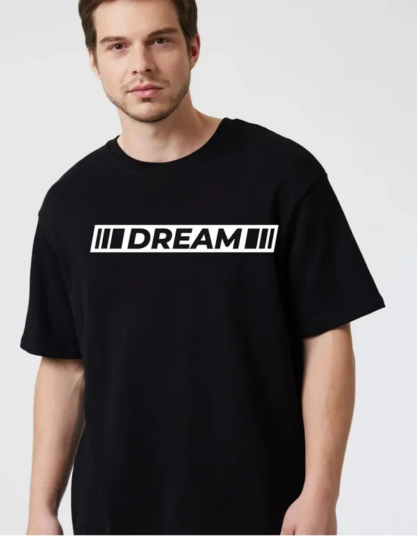 Black_Cotton_Blend_Trendy_Dream_T-Shirt_For_Men