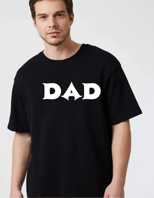 Black_Cotton_Blend_Trendy_Dad_T-Shirt_For_Men