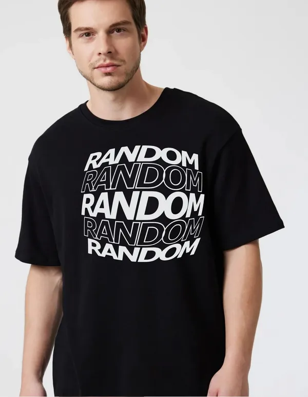 Black_Cotton_Blend_Trendy_Random_T-Shirt_For_Men