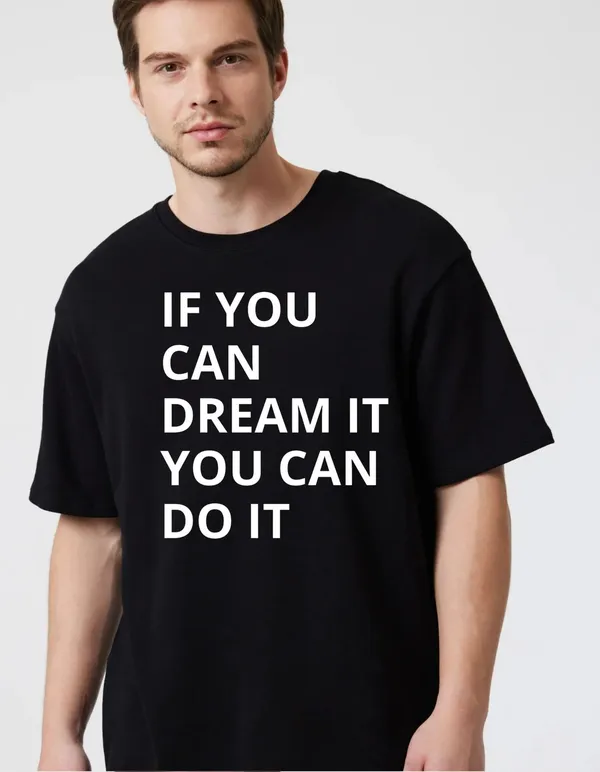 Black_Cotton_Blend_Trendy_If_Youu_Can_T-Shirt_For_Men