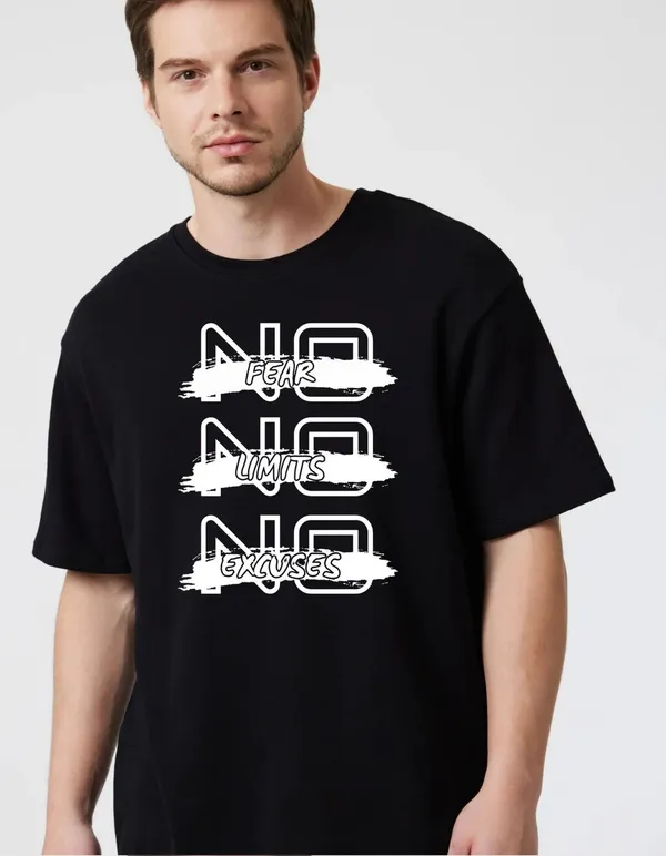 Black_Cotton_Blend_Trendy_No_Fear_T-Shirt_For_Men