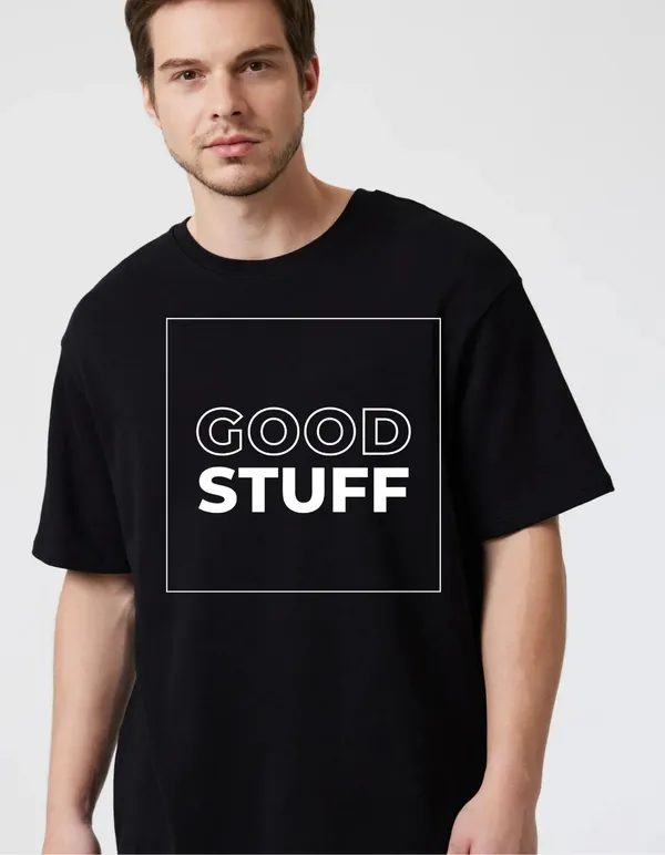 Black_Cotton_Blend_Trendy_Good_Stuff_T-Shirt_For_Men