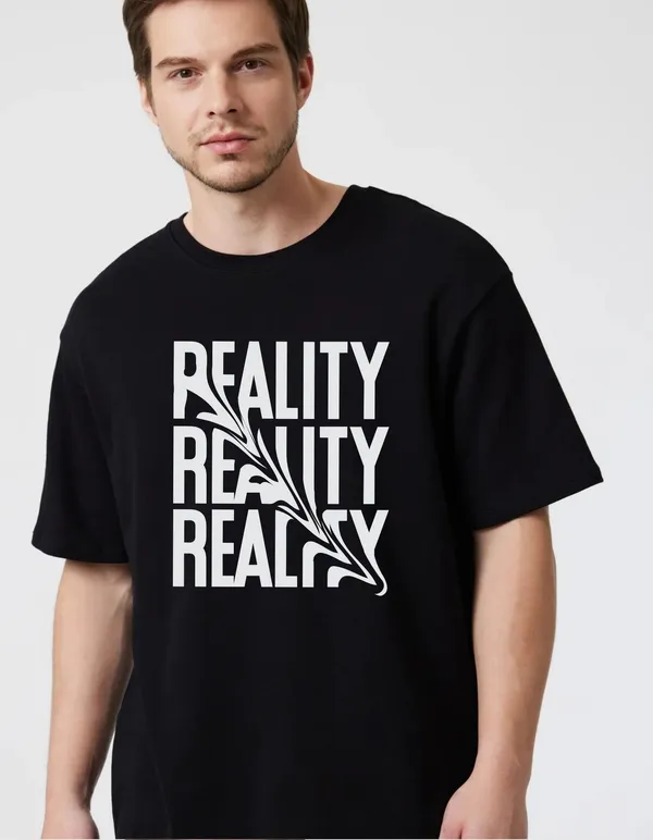 Black_Cotton_Blend_Trendy_Reality_T-Shirt_For_Men