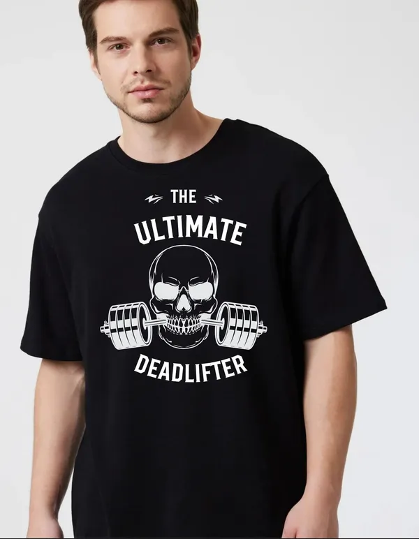Black_Cotton_Blend_Trendy_The_Ultimate_Deadlifter_T-Shirt_For_Men