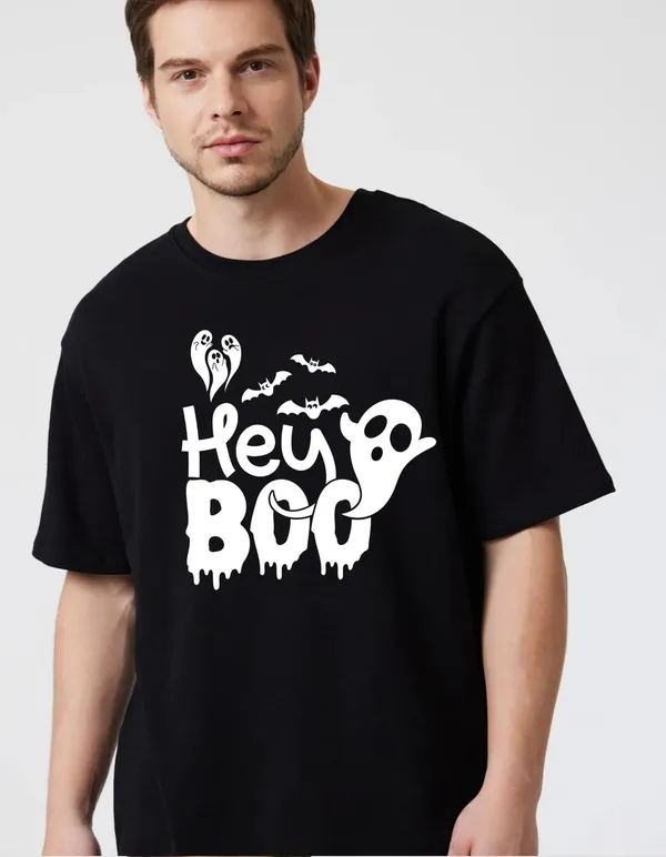 Black_Cotton_Blend_Trendy_Hey_Boooo_T-Shirt_For_Men