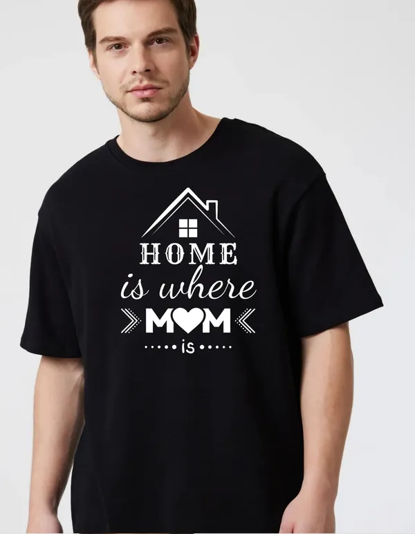 Black_Cotton_Blend_Trendy_Home_Is_Where_Mom_T-Shirt_For_Men
