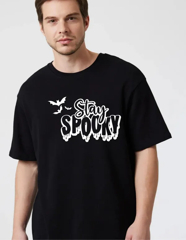 Black_Cotton_Blend_Trendy_Stay_Spooky_T-Shirt_For_Men