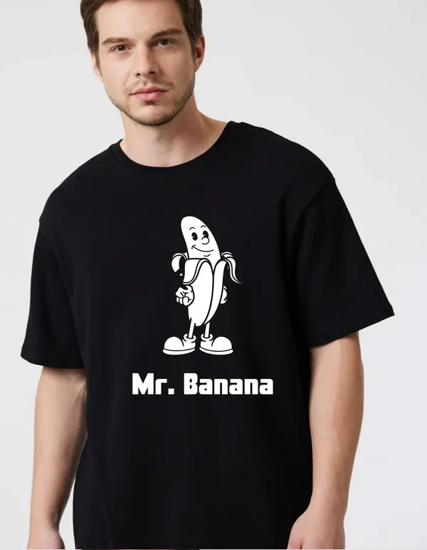 Black_Cotton_Blend_Trendy_Banana_T-Shirt_For_Men