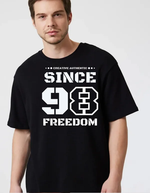 Black_Cotton_Blend_Trendy_Since_98_T-Shirt_For_Men
