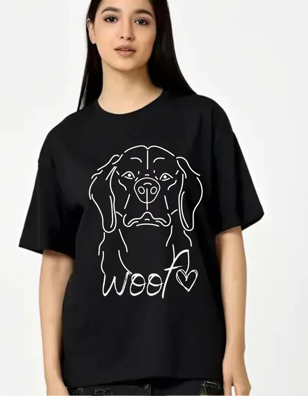 Black_Cotton_Blend_Trendy_Woot_Dog_T-Shirt_For_Women