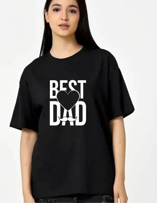 Black_Cotton_Blend_Trendy_Best_Dad_T-Shirt_For_Women