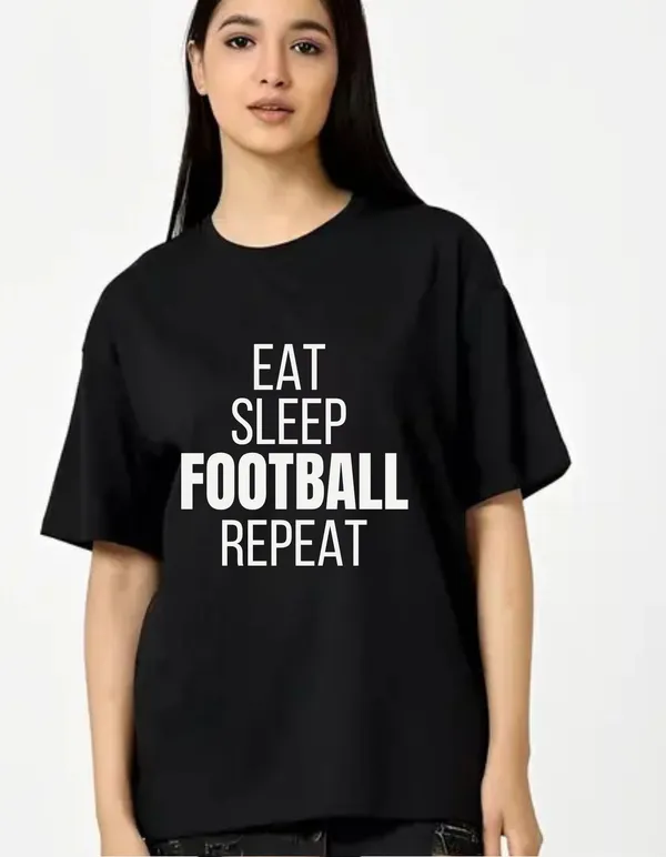 Black_Cotton_Blend_Trendy_Eat_Sleep_T-Shirt_For_Women