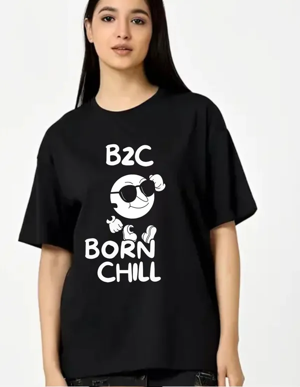 Black_Cotton_Blend_Trendy_B2C_T-Shirt_For_Women