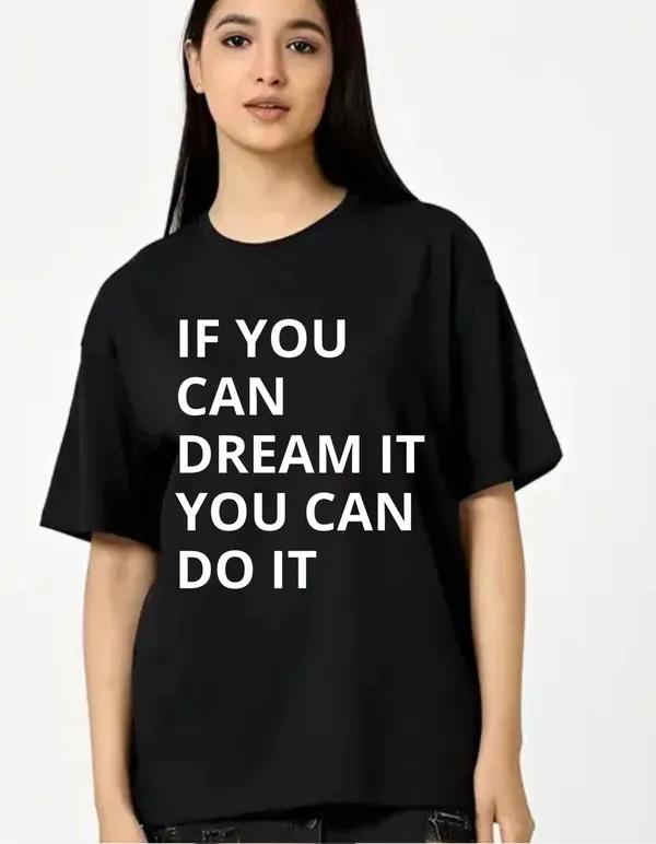 Black_Cotton_Blend_Trendy_If_Youu_Can_T-Shirt_For_Women