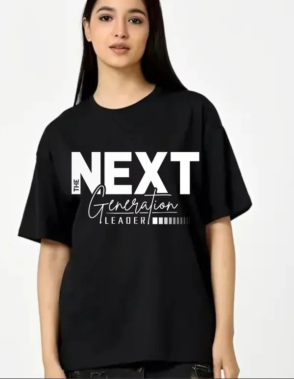 Black_Cotton_Blend_Trendy_Nexxt_Generation_T-Shirt_For_Women