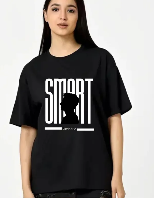 Black_Cotton_Blend_Trendy_Smart_T-Shirt_For_Women