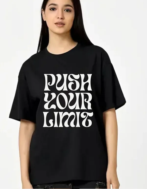 Black_Cotton_Blend_Trendy_Push_Youur_Limit_T-Shirt_For_Women
