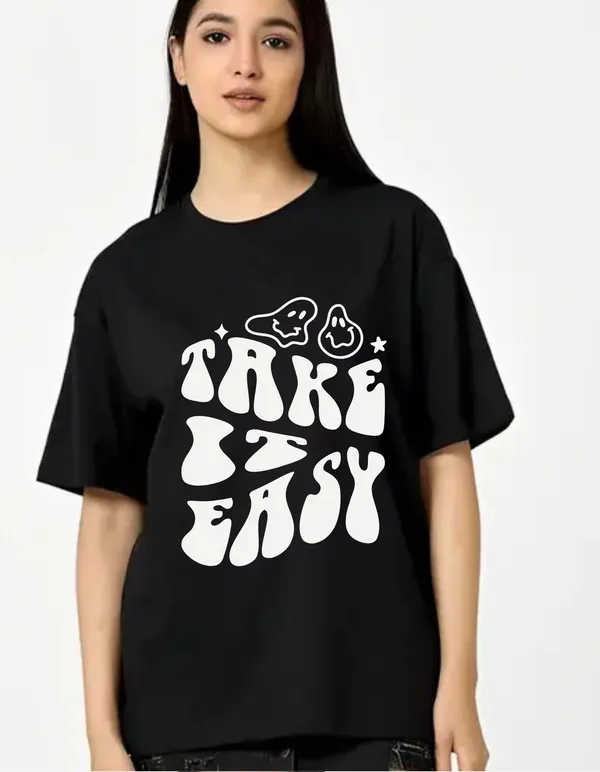 Black_Cotton_Blend_Trendy_Take_It_Easy_T-Shirt_For_Women
