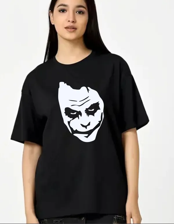 Black_Cotton_Blend_Trendy_Joker_T-Shirt_For_Women
