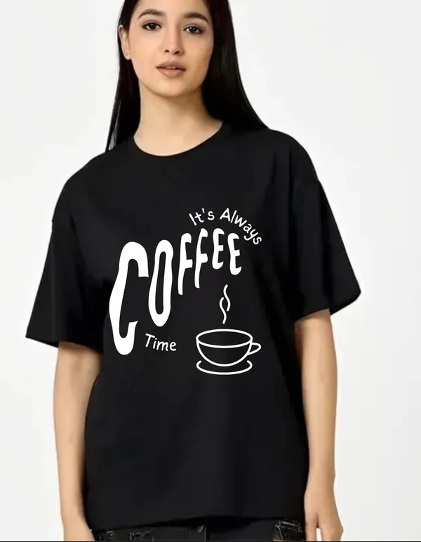 Black_Cotton_Blend_Trendy_Its_Coffee_Time_T-Shirt_For_Women