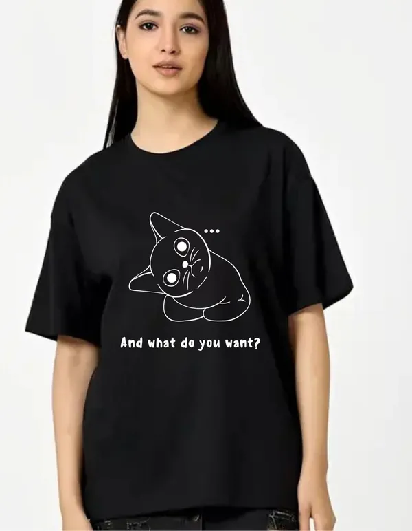 Black_Cotton_Blend_Trendy_What_Do_Youu_Want_T-Shirt_For_Women