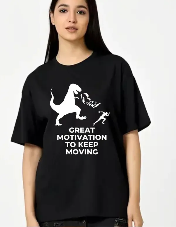 Black_Cotton_Blend_Trendy_Hood_Dinosaur_T-Shirt_For_Women