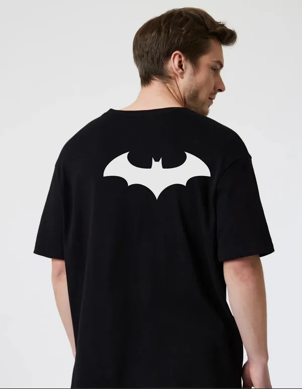 Black_Cotton_Blend_Trendy_Battman_T-Shirt_Back_Print_For_Men