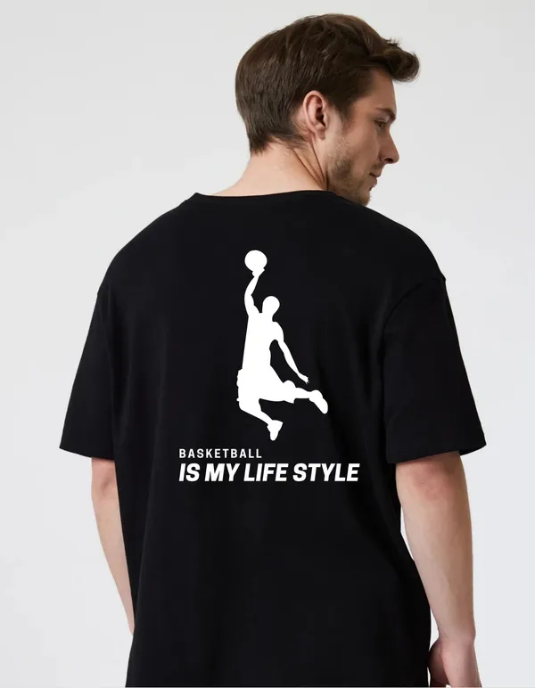 Black_Cotton_Blend_Trendy_Basket_Ball_Is_My_Life_T-Shirt_Back_Print_For_Men
