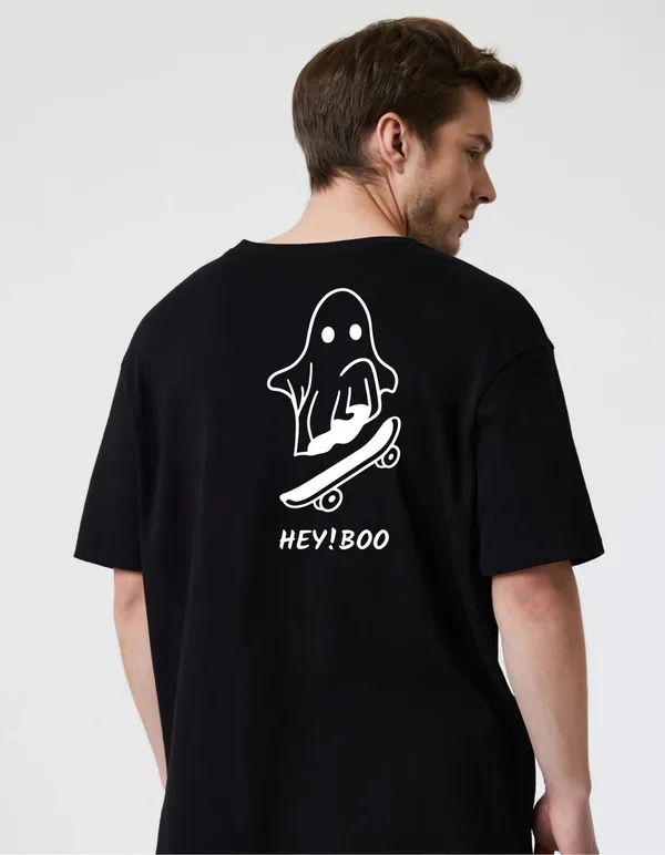 Black_Cotton_Blend_Trendy_Hey_Boo_T-Shirt_Back_Print_For_Men
