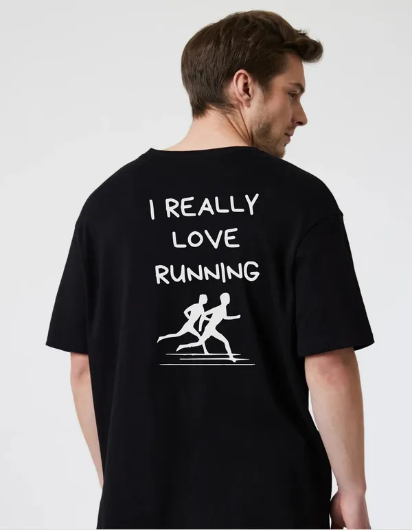 Black_Cotton_Blend_Trendy_Really_Love_Running_T-Shirt_Back_Print_For_Men