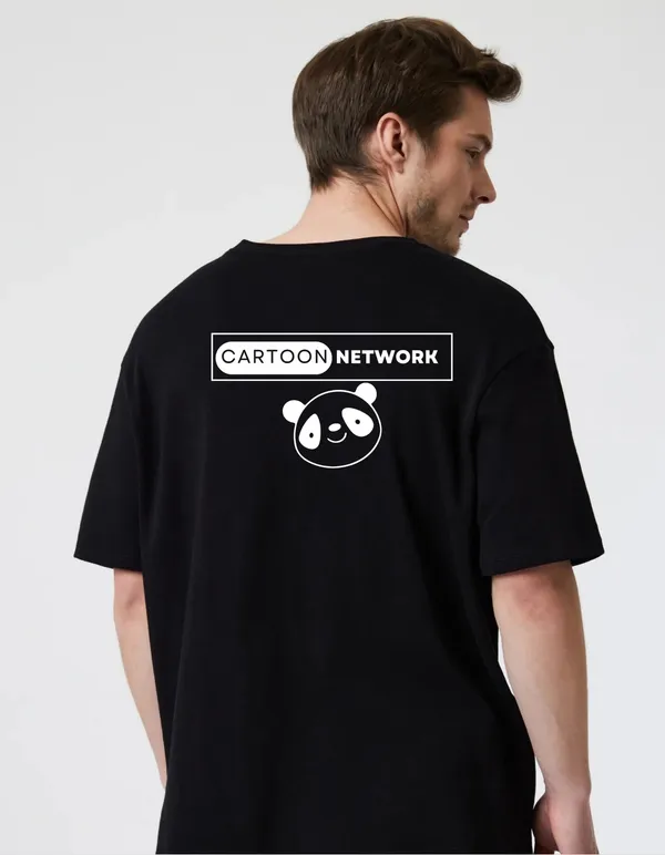 Black_Cotton_Blend_Trendy_Cartoon_Network_T-Shirt_Back_Print_For_Men