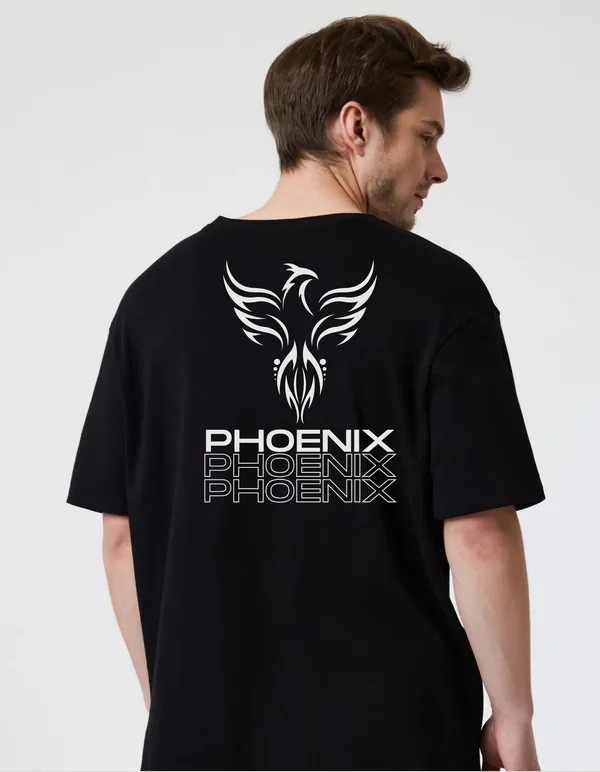 Black_Cotton_Blend_Trendy_Phoenix_T-Shirt_Back_Print_For_Men