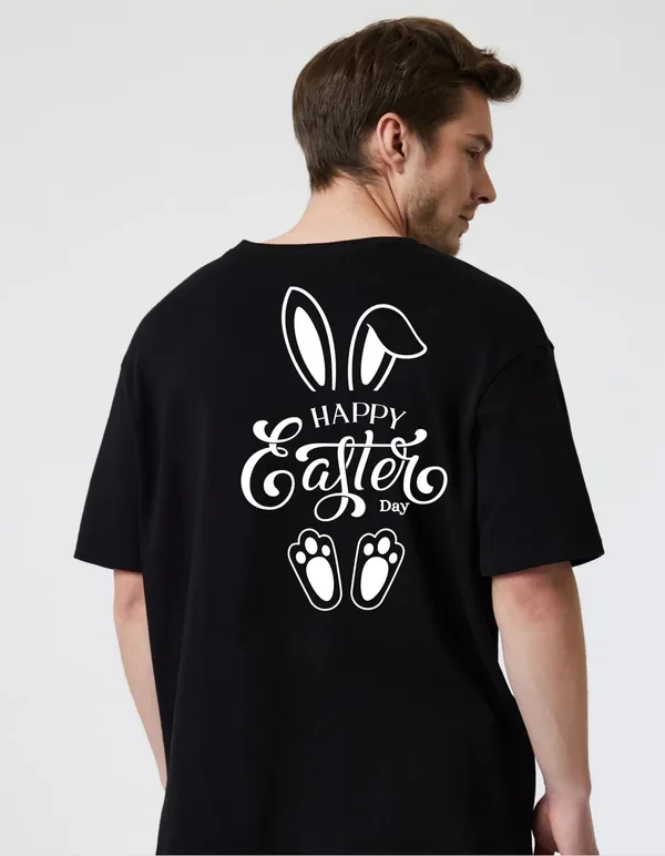 Black_Cotton_Blend_Trendy_Happy_Easter_T-Shirt_Back_Print_For_Men