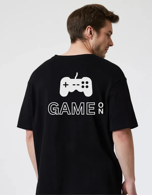 Black_Cotton_Blend_Trendy_Game_On_T-Shirt_Back_Print_For_Men