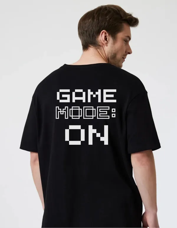 Black_Cotton_Blend_Trendy_Game_Mode_T-Shirt_Back_Print_For_Men