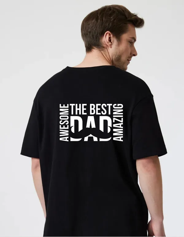 Black_Cotton_Blend_Trendy_The_Best_Dad_T-Shirt_Back_Print_For_Men