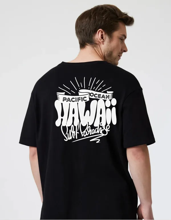 Black_Cotton_Blend_Trendy_Hawaii_T-Shirt_Back_Print_For_Men