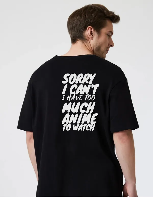 Black_Cotton_Blend_Trendy_Sorry_I_Can'T_T-Shirt_Back_Print_For_Men