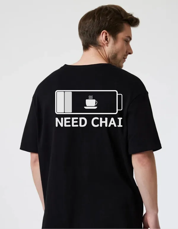 Black_Cotton_Blend_Trendy_Need_Chai_T-Shirt_Back_Print_For_Men
