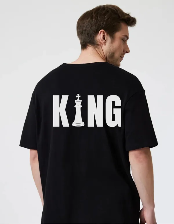 Black_Cotton_Blend_Trendy_King_T-Shirt_Back_Print_For_Men